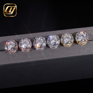 Pendientes de tuerca con engaste de garra de moissanita VVS de corte brillante, chapados en oro de 18K, elegantes y clásicos para uso diario, joyería para mujer al por mayor - Product Image 6