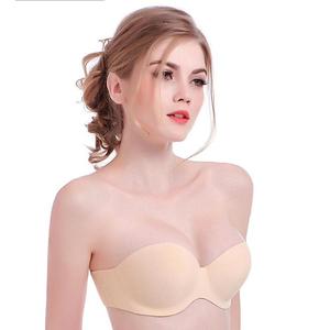 Three Rows Buckles Seamless Gathering Sexy Push up <strong>Bra</strong> Invisible Underwear Soft Breathable Bralette Women's Strapless <strong>Bras</strong> - Product Image 6