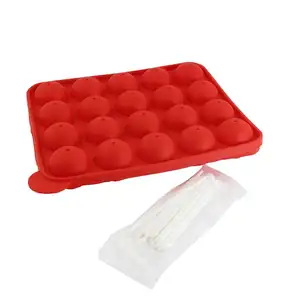 Manufacturer Supplier 24 Cavity Round Ball Shape Lollipop Silicone Mold