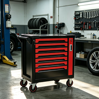 Armoire à outils robuste à 7 tiroirs verrouillables avec un ensemble de 200 outils à main pour garage, réparation automobile, atelier, support OEM ODM
