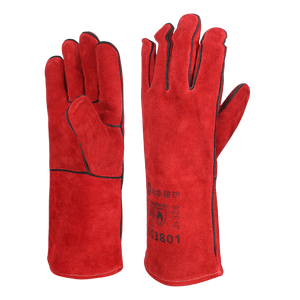 Gants <span class=keywords><strong>de</strong></span> <span class=keywords><strong>soudeur</strong></span> pour hommes en cuir <span class=keywords><strong>de</strong></span> vachette velours, texture lisse/douce, flexibles, durables, sans poudre, sans silicone, gants industriels - Product Image 1