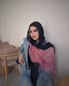 Teinture dégradée de <span class=keywords><strong>cassis</strong></span> dernière vente chaude mode de luxe nouveau Hijab dégradé pour les femmes jumelé - Product Image 5