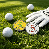 Pulsera magnética personalizada con logotipo para marcar pelotas de golf, clip para gorra sencillo y básico con grabado láser en blanco