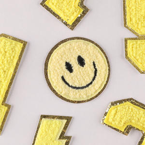 Étiquette brodée <span class=keywords><strong>en</strong></span> chenille Phnom Penh, patch <span class=keywords><strong>lettre</strong></span> éclair, accessoires, badge, autocollant, étiquette <span class=keywords><strong>en</strong></span> tissu, autocollant <span class=keywords><strong>en</strong></span> polyester - Product Image 3