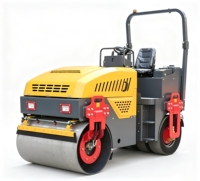 Rouleau compresseur routier combiné entièrement hydraulique DR4000R de 4 tonnes, tambour avant en acier, roues arrière en caoutchouc, moteur diesel 49 CV, compacteur d'asphalte