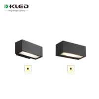 Lumière murale LED extérieure KLED IP65 étanche, forme carrée, corps en alliage d'aluminium, 2700K blanc chaud, jardin, dimmable