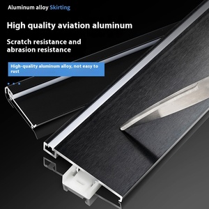 Sáng hợp kim nhôm ván chân tường khách sạn sử dụng 8cm/5LED ánh sáng trough bề mặt gắn giấu góc ánh sáng công nghiệp kim loại - Product Image 3