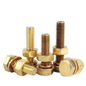 Juego de tuercas de tornillo Hexagonal exterior de latón Daquan Almohadilla plana de latón Almohadilla elástica Perno de combinación Estándar nacional M4 M8 M10 M18 - Product Image 2