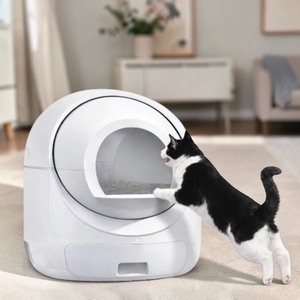 Bac à litière intelligent 70L avec contrôle des odeurs et application de nettoyage mains libres pour chats - Emballage OEM disponible - Product Image 1