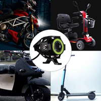 MINI U7 40W LED Phare de moto Conduite Moto Projecteurs de voiture avec lampe antibrouillard Angel Eye Devil Eye Accessoires