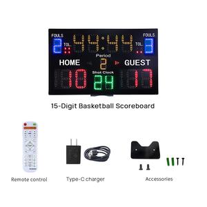 Marcador Electrónico Digital LED Profesional Multifuncional para Fútbol Australiano y <span class=keywords><strong>Baloncesto</strong></span> con Reloj de Tiro de 24 Segundos - Product Image 5