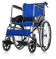 Fauteuil roulant économique pour personnes âgées, fauteuil roulant en acier manuel