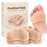 Coussinets respirants en nid d'abeille pour l'avant-pied, coussinets métatarsiens en gel souple pour femmes et hommes, soutien confortable pour la plante des pieds