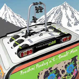 Support de remorque en acier pour 3 vélos, capacité de 45 kg, conception inclinable, support universel pour <span class=keywords><strong>attelage</strong></span> de remorque - Product Image 5