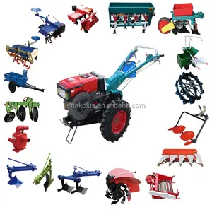 Tractor que camina con cosechadora, motocultor rotativo, remolque de alta calidad y bajo precio, 8-28hp