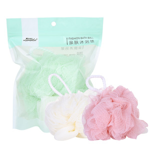 Esponja <span class=keywords><strong>de</strong></span> baño <span class=keywords><strong>de</strong></span> malla con logotipo personalizado, esponjas <span class=keywords><strong>de</strong></span> baño coloridas y respetuosas con la piel, productos para el hogar al por mayor C048 - Product Image 6