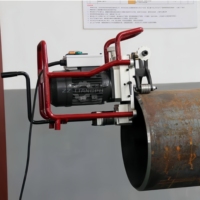 Machine automatique multifonctionnelle de biseautage de plaque de PVC et d'acier inoxydable pour le biseautage de tuyau rond et de tuyau de chaudière