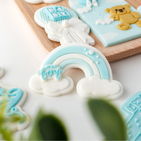 Emporte-pièce et tampon en acrylique à motif 3D pour événements de vie, et tampon à embosser pour biscuits et fondant