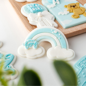 Emporte-pièce et tampon en acrylique à motif 3D pour événements de vie, et tampon à embosser pour biscuits et fondant - Product Image 2