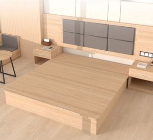 Set Camera da Letto per Appartamenti <span class=keywords><strong>e</strong></span> Hotel con <span class=keywords><strong>Letti</strong></span>, Cassetti Contenitori <span class=keywords><strong>e</strong></span> Testiera con Tavolo, Letto per Ostello della Gioventù - Product Image 2