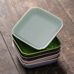 Plato cuadrado de cerámica para frutas, plato de porcelana estilo japonés para aperitivos, para fiestas de té, uso en la sala de estar. - Product Image 3
