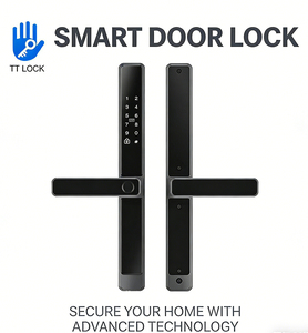Waterproof Outdoor Aluminum Wood <strong>Door</strong> Smart Lock Fingerprint Tuya for TT Lock Gate Security <strong>Door</strong> <strong>Knob</strong> Multiple Cloud - Product Image 1