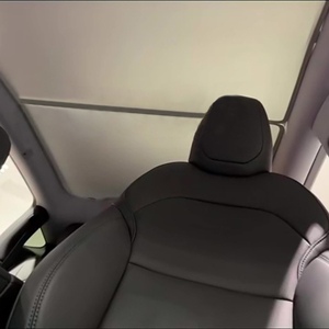 Accesorios de coche techo solar de cristal para Tesla nuevo modelo Y 2025 Beige hielo cristal tela hebilla techo ventana coche parasol para Tesla - Product Image 4
