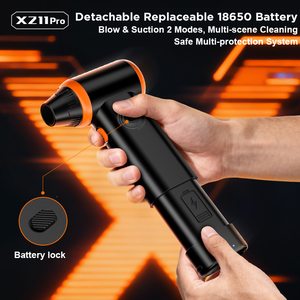 Aspirateur à air sans fil portable, 2500 mAh x2, nettoyeur de poussière rechargeable pour clavier, intérieur de voiture - Product Image 3
