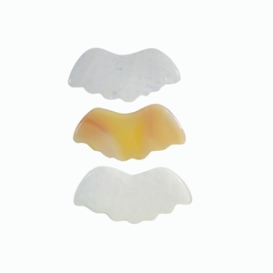 Herramienta de Masaje Corporal de Ágata con Logotipo Personalizado, Tabla de Raspado de Ágata Gris, Piedra Gua Sha Facial - Product Image 2