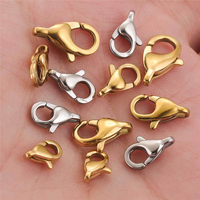 Fermoir à griffe de homard en acier inoxydable 316L de haute qualité de différentes tailles pour la fabrication de bijoux