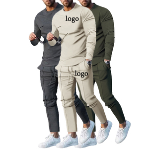 <span class=keywords><strong>Chándal</strong></span> personalizado en 10 colores Conjuntos de Jogger para <span class=keywords><strong>hombre</strong></span> Cuello redondo Color sólido <span class=keywords><strong>Base</strong></span> en blanco Sudaderas y pantalones de <span class=keywords><strong>chándal</strong></span> Conjunto de dos piezas - Product Image 1
