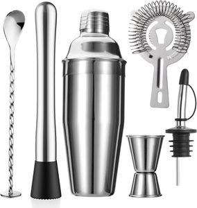 Ensemble d'outils <span class=keywords><strong>de</strong></span> bar professionnels avec support élégant, shaker à cocktails poli miroir, personnalisable avec <span class=keywords><strong>logo</strong></span> pour les soirées en bar - Product Image 1