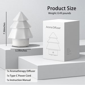 Christmas Tree Aroma <b>Diffuser</b> with 7 Color LED Light USB Essential <b>Oil</b> <b>Diffuser</b> Desktop Humidifier - Product Image 6