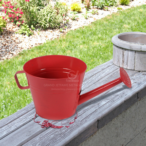 Classico 6 pollici metallo annaffiatoio fioriera con manico per giardino piante Patio erba largo poco profondo - Product Image 1