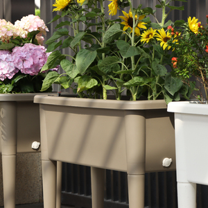 Pot de fleur moderne et durable, bon marché, bassins rectangulaires en plastique, bassins de plantation de légumes à faible arrosage automatique pour <span class=keywords><strong>jardin</strong></span> extérieur - Product Image 2