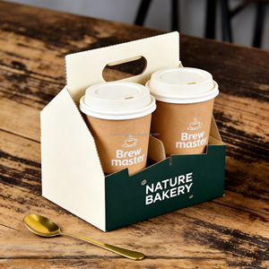 Portavasos Desechable de Cartón Kraft con Asa - Product Image 5