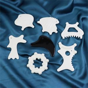 Juego de raspado de varios estilos, masajeador facial corporal, tablero de cerámica blanca, Guasha, vértebra Cervical, masaje de presión, cerámica Gua Sha - Product Image 5