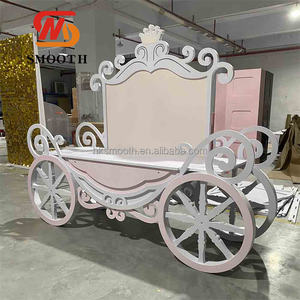 Carrito de Postres Elegante, Carrito de Champán, Estilo Princesa de las Flores, Carrito de Dulces para Decoración de Bodas - Product Image 1