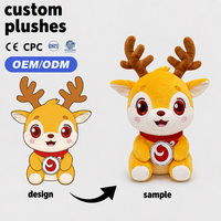 Jouets en peluche personnalisés OEM ODM - Animaux en peluche brodés en coton PP super doux pour anniversaire, designs et tailles personnalisables, anti-stress