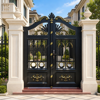 Portails de jardin en alliage d'aluminium pour villa, portails extérieurs battants pour la confidentialité, portails de jardin durables et écologiques, portail d'entrée de maison, fabricant chinois