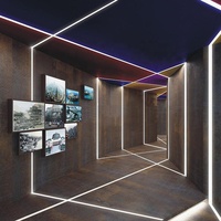 Lámpara Lineal LED de Techo con Canal de Aluminio, Iluminación de Pared para Habitaciones de Hotel