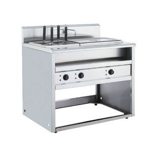 Commercial Electric Noodle Cooker 41 Vertical Four-Hole With Soup Tank Stainless Steel Grade 304 For Food Business - Product Image 1