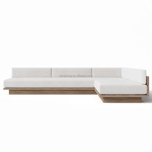 फेयरी फैक्ट्री गार्डन फर्नीचर आउटडोर सॉलिड वुड उच्च गुणवत्ता वाले सभी मौसम आउटडोर फर्नीचर एल-सेक्शनल कॉर्नर सोफा - Product Image 3