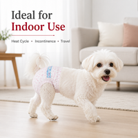 Couches jetables OEM pour chien femelle, film PE, super absorbantes, douces, respirantes, avec noyau en pâte SAP, languettes ajustables et ouverture flexible pour la queue