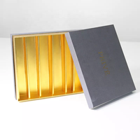 Großhandel Luxus Custom Macaron Boxen mit Gold Papier Card Liner 2mm Art Paper Cookie Keks Verpackung Geschenk box