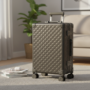 <span class=keywords><strong>Valise</strong></span> rigide en aluminium de luxe personnalisée et tendance avec roulettes pivotantes, serrure TSA, sans frais de moule pour les tailles non standard sur mesure - Product Image 1
