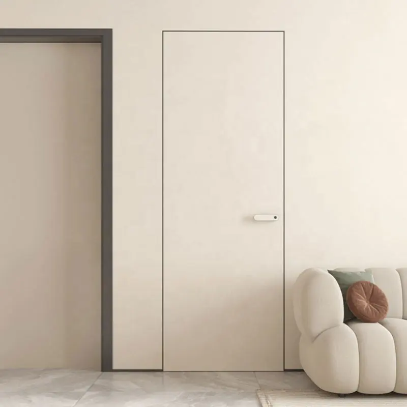 Rahmenlose unsichtbare schalldichte innentür Innenschlafzimmer minimalistisches Massivholz Innenausrichtung Nulltür