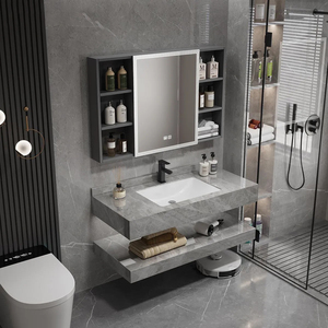 Mueble de baño nórdico de madera maciza 900*460*850mm tocador de baño moderno conjunto de gabinete - Product Image 5
