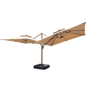 Modern Large Commercial Double-Headed <strong>Parasol</strong> Sun Umbrella for Garden Balcony Villa Outdoor Space Modern Outdoor <strong>Base</strong> <strong>Included</strong> - Product Image 6