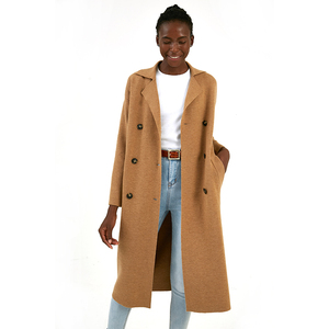 <span class=keywords><strong>Trench</strong></span> in lana lavorato a maglia lungo autunno inverno <span class=keywords><strong>donna</strong></span> di lusso personalizzato - Product Image 1